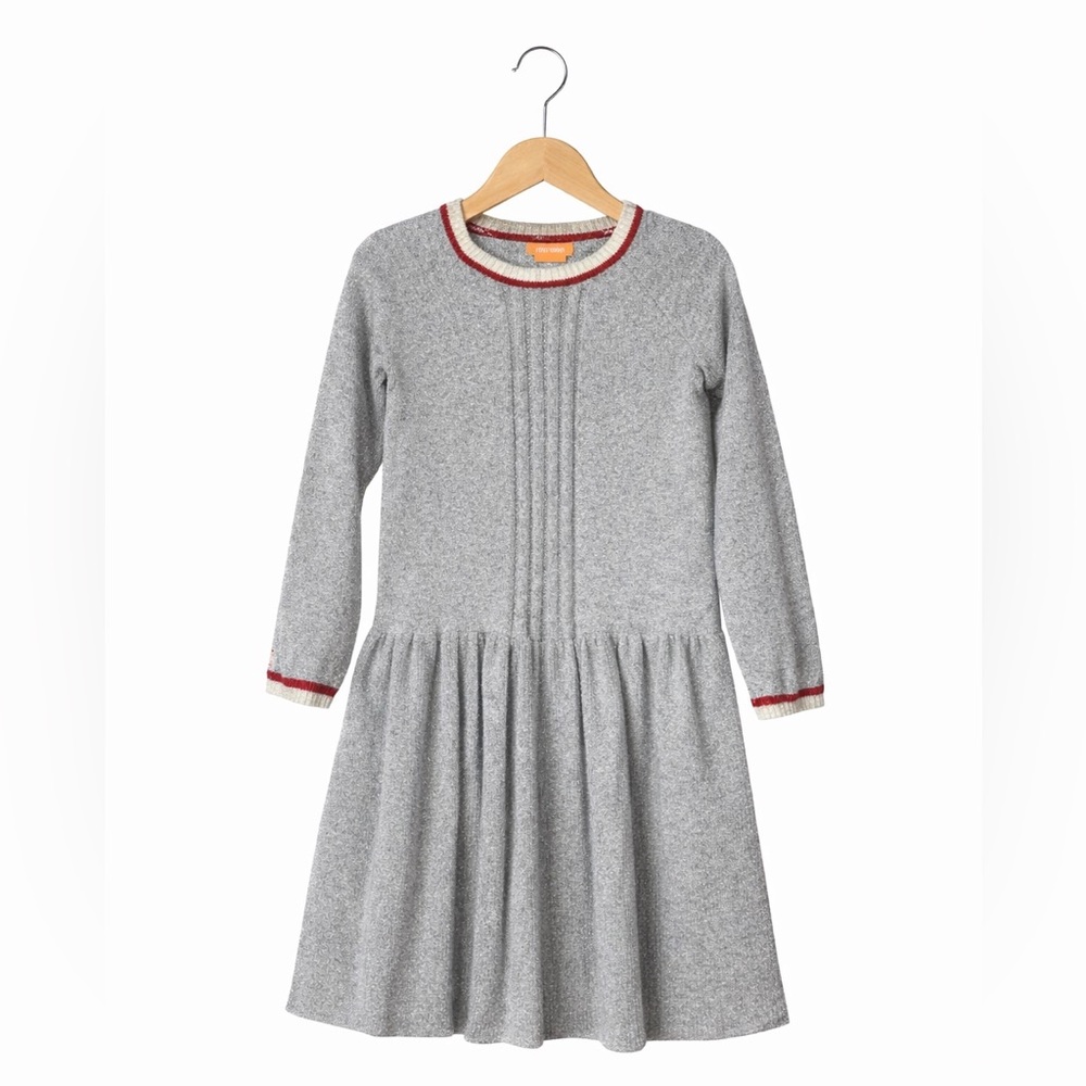 Joe Fresh Silver Sparkle Sweater Dress Girls 4T Holiday Knit Dress Cozy Chic